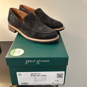 Paul Green Shelby Flat Black Soft Suede